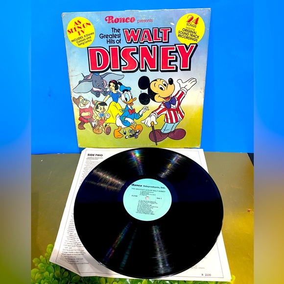 WALT DISNEY 1976 THE GREATEST HITS OF WALT DISNEY VINYL RECORD 24 SONGS RONCO - Picture 2 of 15